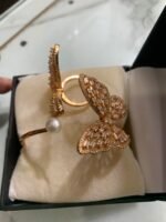 Rose Gold Butterfly Bracelet and Ring Set | AD Garments - Image 2