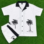 Men’s Palm Print Button-Up Shirt & Jogger Set | AD Garments - Image 2