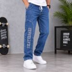 Men’s Light Baggy Fit Cargo Denim Pants | AD Garments - Image 3