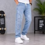 Men’s Light Baggy Fit Cargo Denim Pants | AD Garments - Image 2