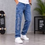 Men’s Light Baggy Fit Cargo Denim Pants | AD Garments - Image 4