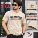 Men’s Premium Cotton New York Brooklyn Printed T-Shirt – Olive Green | AD Garments - Image 5