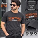 Men’s Premium Cotton New York Brooklyn Printed T-Shirt – Olive Green | AD Garments - Image 4