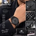 Success Way Luxury Black Stainless Steel Watch | AD Garments