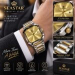Seastar Luxury Gold Watch for Men – Premium Stainless Steel Dual-Strap Wristwatch | AD Garments