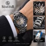 SEASTAR Luxury Skeleton Men’s Watch – Stainless Steel Automatic Style & Premium Design | AD Garments
