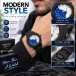 Modern Stylish Men’s Watch – Unique Blue & White Dial with Premium Strap | AD Garments