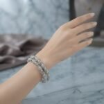 Elegant Silver-Tone Crystal Link Bracelet | AD Garments