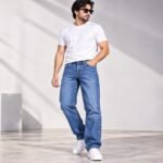 Men’s Light Blue Denim Jeans – Comfortable Regular Fit Casual Jeans | AD Garments - Image 2