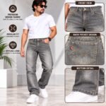 Men’s Grey Denim Jeans – Premium Regular Fit Casual Jeans | AD Garments