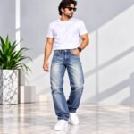 Men’s Light Blue Washed Denim Jeans – Regular Fit Casual Jeans | AD Garments - Image 2