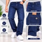 Men’s Dark Blue Denim Jeans – Premium Regular Fit Casual Jeans | AD Garments