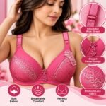 Women’s Premium Lace Bra – Adjustable Straps & Elegant Center Design | Sizes 30–50 | AD Garmnets - Image 4