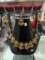 Pakistani Jewellery Design | Beautiful Gold Necklace Set (Artificial) | AD Garments - Image 3