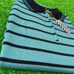 Men’s Striped Polo Shirt – Stylish Half-Zip Collar & Comfortable Casual Fit | AD Garments - Image 5