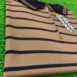 Men’s Striped Polo Shirt – Stylish Half-Zip Collar & Comfortable Casual Fit | AD Garments - Image 8