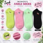 Women’s Ankle Socks – Soft Cotton Pack of 3 (Cutie design)| AD Garments - Image 2