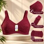 Women’s Lace Bra – Soft Comfortable Fit with Adjustable Straps | Sizes 32–56 | AD Garments - Image 7