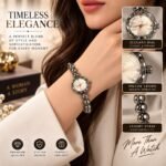 Women’s Elegant Luxury-Style Watch – Black Dial with Premium Metal Bracelet | AD Garments - Image 7