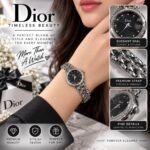 Women’s Elegant Luxury-Style Watch – Black Dial with Premium Metal Bracelet | AD Garments