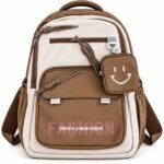 Fashion Premium Beige & Brown Backpack with Laptop Compartment – Stylish Multi-Purpose Bag | AD Garments - Image 2