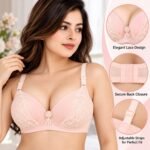 Women’s Elegant Lace Padded Bra – Floral Embroidery Design | AD Garments