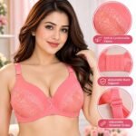 Women’s Soft & Comfortable Lace Padded Bra – Adjustable Straps & Back Support | AD Garments