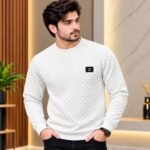 Men's Multicolored Textured Sweatshirt – Classic Round Neck Casual Pullover | AD Garments - Image 2