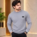 Men's Multicolored Textured Sweatshirt – Classic Round Neck Casual Pullover | AD Garments - Image 3