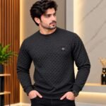 Men's Multicolored Textured Sweatshirt – Classic Round Neck Casual Pullover | AD Garments - Image 4