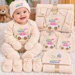 Premium Little Explorer Baby Gift Set – 8-Piece Aqua Blue Newborn Clothing Set (0 to 6 months baby outfit) | AD Garments) - Image 2